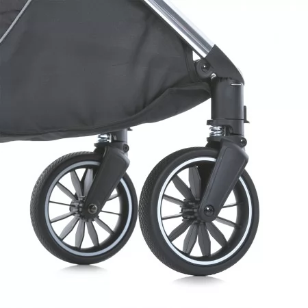 Коляска детская ME 1129 LINK Black Striped прогулочная, книжка, 3 пол. спинки, чехол, дожд, черный