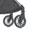 Коляска детская ME 1129 LINK Black Striped прогулочная, книжка, 3 пол. спинки, чехол, дожд, черный