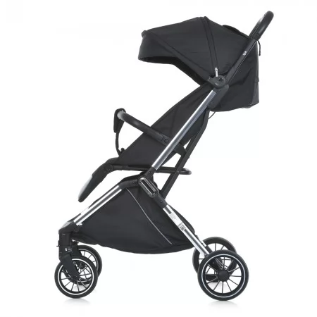 Коляска детская ME 1129 LINK Black Striped прогулочная, книжка, 3 пол. спинки, чехол, дожд, черный