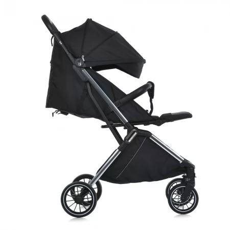 Коляска детская ME 1129 LINK Black Striped прогулочная, книжка, 3 пол. спинки, чехол, дожд, черный
