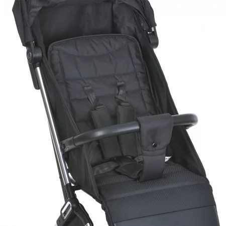 Коляска детская ME 1129 LINK Black Striped прогулочная, книжка, 3 пол. спинки, чехол, дожд, черный