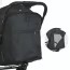 Коляска детская ME 1129 LINK Black Striped прогулочная, книжка, 3 пол. спинки, чехол, дожд, черный