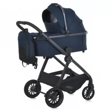 Коляска универсальная 2в1 ME 1183 RIVIERA Iris Blue люлька+прогул. блок, рюкзак, дощовик, моск.сітка, адаптери для люльки, синій
