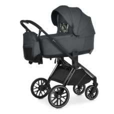 Коляска універсальна 2в1 El Camino PRESTIGE ME 1124-3 Magnet Gray люлька+прогул.блок,хром.рама, 2 дощовика, моск.сітка,рюкзак,алюмин, сірий