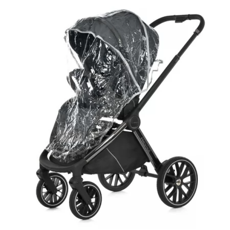 Коляска універсальна 2в1 El Camino PRESTIGE ME 1124-3 Magnet Gray люлька+прогул.блок,хром.рама, 2 дощовика, моск.сітка,рюкзак,алюмин, сірий