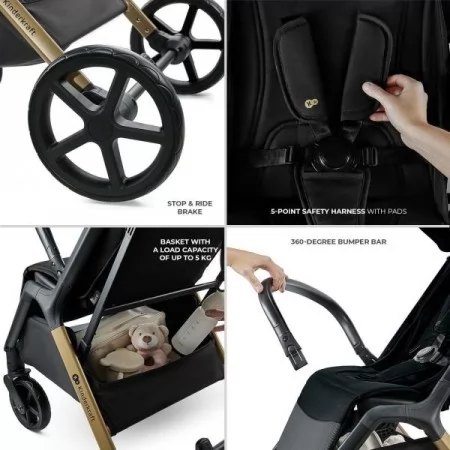 Прогулянкова коляска Kinderkraft Loom Black KSLOOM00BLK00BS Прогулянкова коляска Kinderkraft Loom Black KSLOOM00BLK00BS