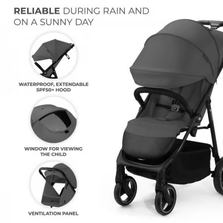 Прогулочная коляска Kinderkraft Trig 3 Granite Grey KSTRIG03GRY0000