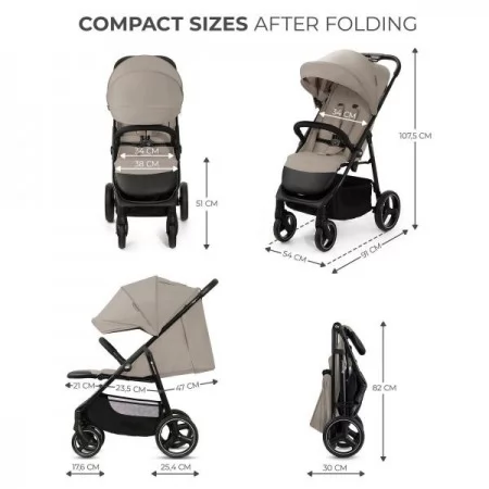 Прогулянкова коляска Kinderkraft Trig 3 Stone Beige KSTRIG03BEG0000 Прогулянкова коляска Kinderkraft Trig 3 Stone Beige KSTRIG03BEG0000
