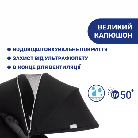 Прогулянкова коляска Chicco WE арт. 79885.95 колір Чорний