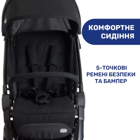 Прогулянкова коляска Chicco WE арт. 79885.95 колір Чорний