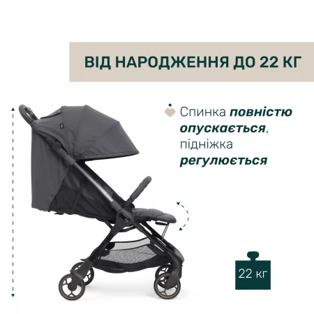Прогулянкова коляска We 2 арт. 87167.31 колір Чорний