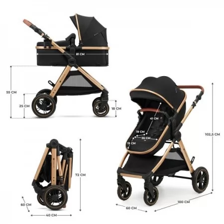 Универсальная коляска 2 в 1 Kinderkraft Esme Black KSESME00BLK2000 Универсальная коляска 2 в 1 Kinderkraft Esme Black KSESME00BLK2000