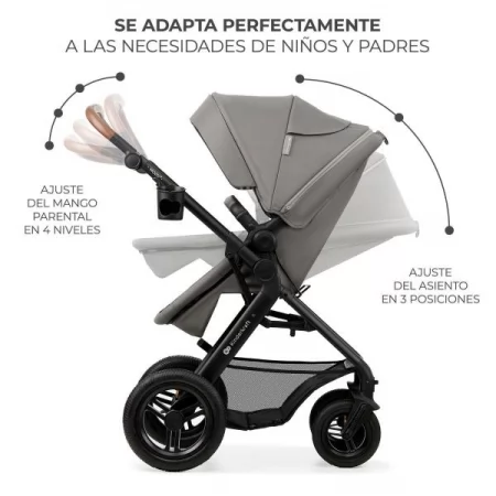 Универсальная коляска 3 в 1 Kinderkraft Moov 2 Air Light Gray KSMOOV02LGR3000 