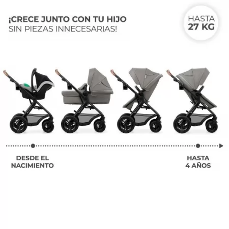 Универсальная коляска 3 в 1 Kinderkraft Moov 2 Air Light Gray KSMOOV02LGR3000 