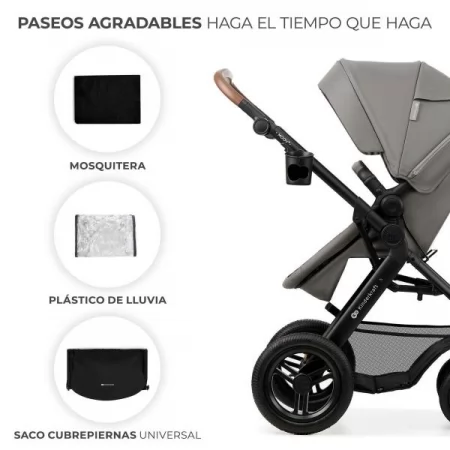 Универсальная коляска 3 в 1 Kinderkraft Moov 2 Air Light Gray KSMOOV02LGR3000 