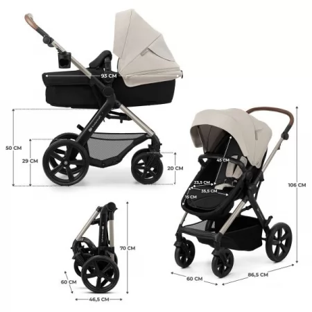Универсальная коляска 3 в 1 Kinderkraft Moov 2 Moonlight Gray KSMOOV02GRYEV00