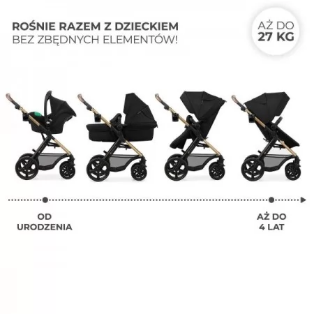 Универсальная коляска 3 в 1 Kinderkraft Moov 2 Pure Black KSMOOV02BLKEV00
