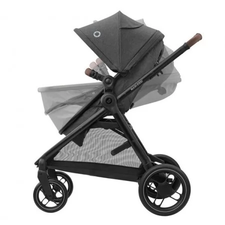 Универсальная коляска 3 в 1 Maxi-Cosi Zelia S Trio с автокреслом CabrioFix S i-Size и сумкой темно-серый