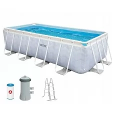 Intex Басейн каркасний прямоугольный 26780 NP 400 x 200 x 100 см, об`єм 6836 л Intex Басейн каркасний прямоугольный 26780 NP 400 x 200 x 100 см, об`єм 6836 л