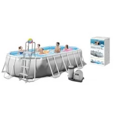 Intex Басейн каркасний овальный 26796 NP сходи, насос-фільтр, скіммер