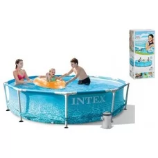 Intex Басейн каркасный круглый 28208 NP діаметр 305см, висота 76см, насос-фільтр 1 250 л/ч , об`єм 4485л