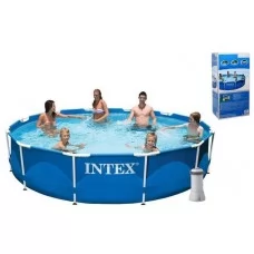 Intex Басейн каркасный круглый 28212 NP фільтр/насос мережа 220-240 В, 366х76см, 6503л Intex Басейн каркасный круглый 28212 NP фільтр/насос мережа 220-240 В, 366х76см, 6503л