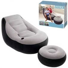 Надувное кресло Intex 68564 с флокированием 130х99см