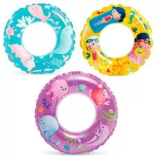 Круг для плавания BabyToys 59242 с рыбками, диаметр 61 см