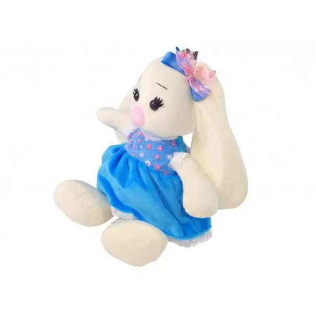 Мягкая игрушка зайчик Басы, 45 см, в текстильном платье, Копиця 00043-08