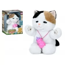 Мягкая интерактивная игрушка Котенок Cute Furry 32 см, реагирует на бутылочку, Limo Toy M 6210 I UA