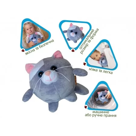 Игрушка мягконабивная Круглик Котик 18 см Macik МС 090102-14 Игрушка мягконабивная Круглик Котик 18 см Macik МС 090102-14