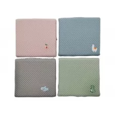 Подушка для сидения квадратная 38x36 см, текстильная, рельефная, микс цветов (цена за 1шт) TJ602