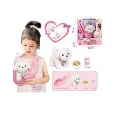Мягкая игрушка щенок BabyToys 933-90 со звуком и аксессуарами
