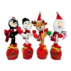Мягкая игрушка C0100140-NY5 фигурка, 38,5см, Рождество, музыка, свет, танцует, повтор, 4 вида (Санта, олень, снеговик, пингвин), на бат-ке, в пакете, 21-39,5-8,5см Мягкая игрушка C0100140-NY5 фигурка, 38,5см, Рождество, музыка, свет, танцует, повтор, 4 вида (Санта, олень, снеговик, пингвин), на бат-ке, в пакете, 21-39,5-8,5см