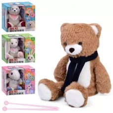 М'яка іграшка CYF5-11 тварина 25см, музика, звук(англ), повтор, танцює, реагує палички 2шт, 4 види (зайчик, єдиноріг, 2 ведмеді), на бат-ці, в коробці, 31,5-30-19см