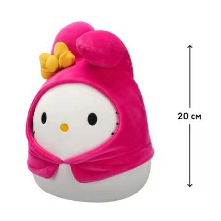 Мягкая игрушка Squishmallows Хэллоу Китти в образе Моя Мелоди 20 см SQSN00390 