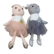 Мягкая игрушка YG0539 кошка-балерина, 39-9-9см, петелька с присоской, 2 цвета, в пакете Мягкая игрушка YG0539 кошка-балерина, 39-9-9см, петелька с присоской, 2 цвета, в пакете