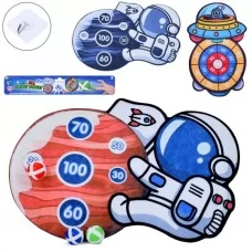 Детский дартс на липучке BabyToys MR 1332 космос с 3 мячами Детский дартс на липучке BabyToys MR 1332 космос с 3 мячами