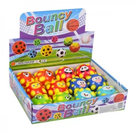 Детский фомовый мяч BabyToys MS 4309 антигравитационный с животными, 6 см