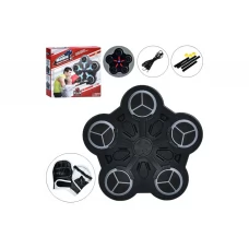 Игрушка настенный боксерский тренажер с Bluetooth, музыкой, светом и перчатками для детей MS 4648