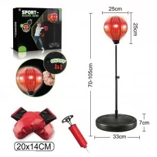 Детский боксерский набор BabyToys со светом стойка 70-105