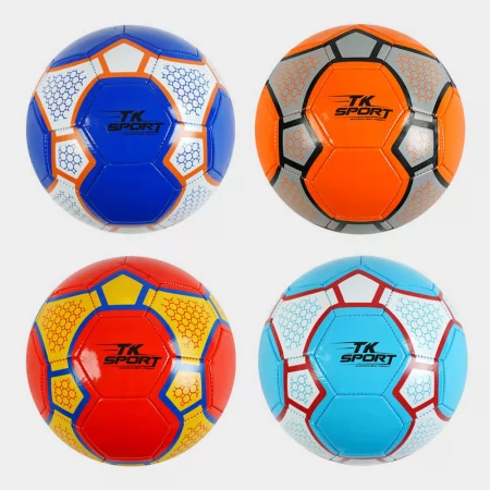 М`яч футбольний C 60506 "TK Sport" 4 кольори, розмір №5, матеріал PVC, 280 грам, гумовий балон, ВИДАЄТЬСЯ ТІЛЬКИ МІКС ВИДІВ