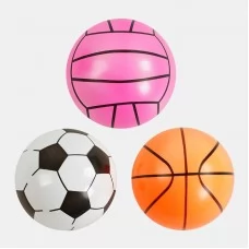 Детские мячи резиновые BabyToys С 56683, 3 штуки, микс видов