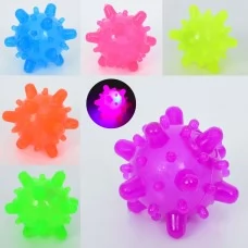 Дитячий м'яч BabyToys MS 3698, 7 см, зі світловим ефектом, 6 кольорів