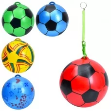 Детский мяч BabyToys MS 4317 на пружине с карабином, 9 дюймов