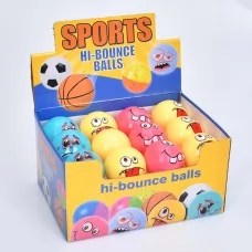 Фомовый мяч BabyToys MS 4365 со смайлом, 6 см