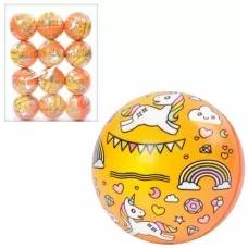 Детский фомовый мяч BabyToys единорог 6,3 см набор 12 штук
