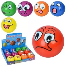 Детский фомовый мяч BabyToys MS 4528 смайлик PU 6,3 см