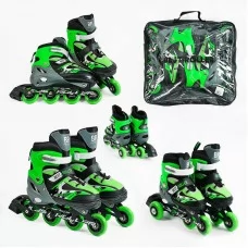 Ролики Best Roller 16540-S зеленые 30-33 со светом