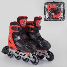 Ролики дитячі Best Roller червоні зі світлом розмір 30-33